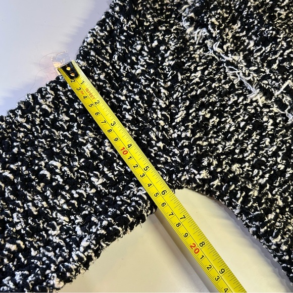 Zara Knit long open front cardigan sweater jacket frayed/fringed edges. Size M - Picture 13 of 15